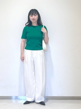 「A part by（アパートバイ）の【2WAY】フトベルトショルダーバッグ（ショルダーバッグ）」を使った、さちさん（レディース・155cm）の夏コーディネート