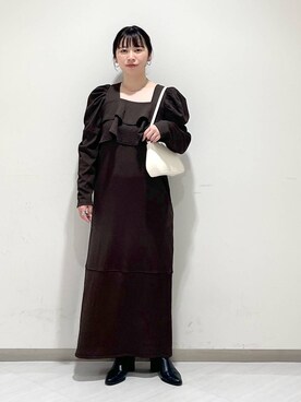 「A part by（アパートバイ）の【2WAY】フトベルトショルダーバッグ（ショルダーバッグ）」を使った、さちさん（レディース・155cm）の秋コーディネート
