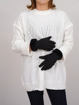 「アイテム（手袋）」を使った、DAY CLOSETさん（レディース・160cm）の秋コーディネート