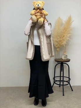 「DAY CLOSET（デイ クローゼット）のレディース きれいめシルエットマーメイドスカート（スカート）」を使った、DAY CLOSETさん（レディース・160cm）の冬コーディネート
