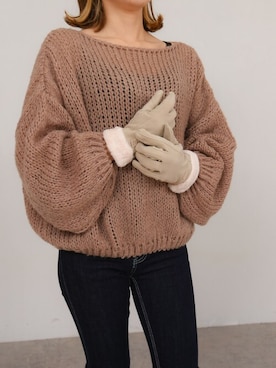 「アイテム（手袋）」を使った、DAY CLOSETさん（レディース・160cm）の冬コーディネート