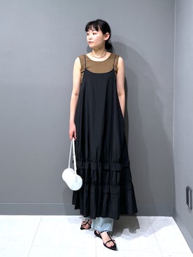 「A part by（アパートバイ）のネックカフ（ネックレス）」を使った、momoさん（レディース・165cm・30代）の春コーディネート