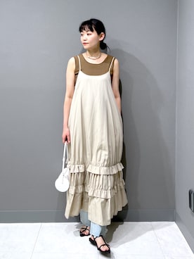 「A part by（アパートバイ）のネックカフ（ネックレス）」を使った、momoさん（レディース・165cm・30代）の春コーディネート