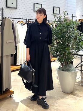 「アイテム（ワンピース/ドレス）」を使った、momoさん（レディース・166cm・30代）の秋コーディネート