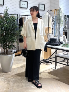 「e/rm」｜「アイテム（ジャケット/アウター）」を使った、momoさん（レディース・165cm）の夏コーディネート