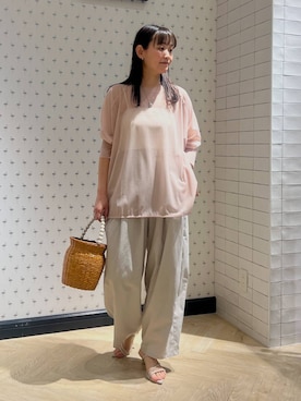 「e/rm」｜「アイテム（アクセサリー）」を使った、momoさん（レディース・165cm）の夏コーディネート
