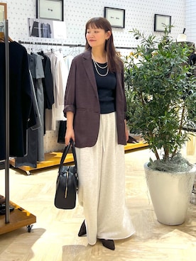 「アイテム（スウェットパンツ）」を使った、momoさん（レディース・166cm・30代）の秋コーディネート