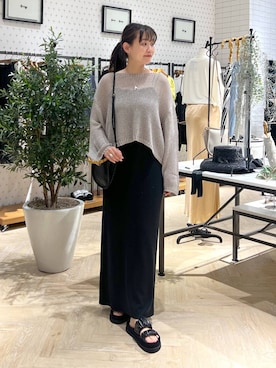 「e/rm」｜「アイテム（アクセサリー）」を使った、momoさん（レディース・165cm）の夏コーディネート