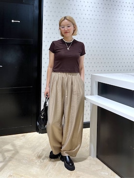 「SNAP_apart by lowrys」｜momoさん（レディース・165cm）の夏コーディネート