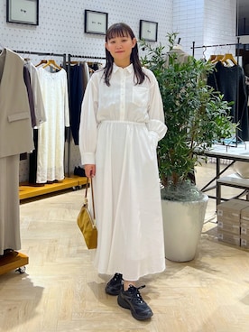 「アイテム（ワンピース/ドレス）」を使った、momoさん（レディース・166cm・30代）の秋コーディネート