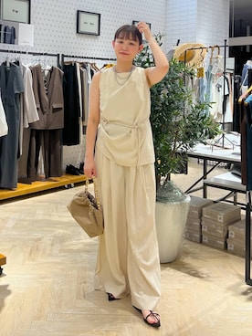 「アイテム（パンツドレス）」を使った、momoさん（レディース・166cm・30代）の夏コーディネート