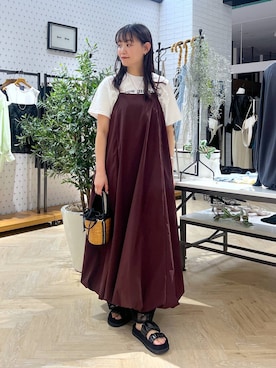 「e/rm」｜「アイテム（ワンピース/ドレス）」を使った、momoさん（レディース・165cm）の夏コーディネート