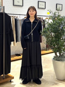 「アイテム（スリッポン）」を使った、momoさん（レディース・166cm・30代）の秋コーディネート