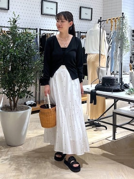 「e/rm」｜「アイテム（アクセサリー）」を使った、momoさん（レディース・165cm）の夏コーディネート