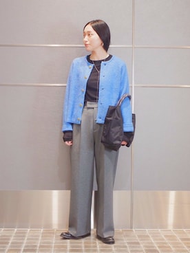 「SHIPS（シップス）のアイテム（トートバッグ）」を使った、増田さん（レディース・157cm）の秋コーディネート