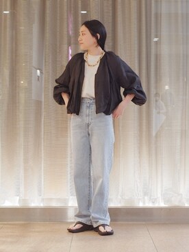 「SHIPS for women」｜「アイテム（ブルゾン）」を使った、増田さん（レディース・157cm）の春コーディネート