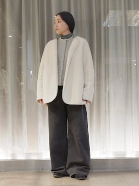 「アイテム（ブルゾン）」を使った、増田さん（レディース・157cm）の冬コーディネート