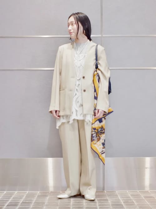 SHIPS Primary Navy Label:シルク カシミヤ プルオーバー（ニット