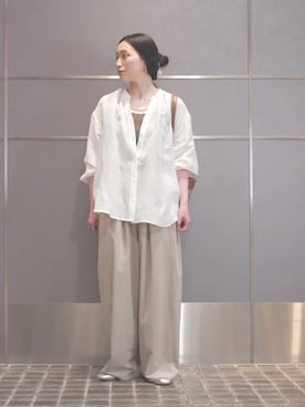 「SHIPS（シップス）のアイテム（トップス）」を使った、増田さん（レディース・157cm）の春コーディネート