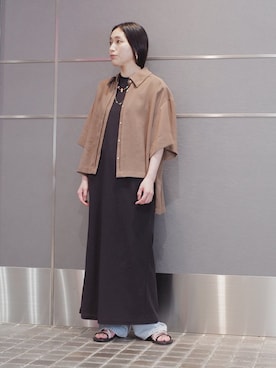 「SHIPS（シップス）のアイテム」を使った、増田さん（レディース・157cm）の夏コーディネート