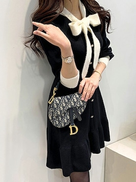 「DHOLIC（ディーホリック）のアイテム（ワンピース）」を使った、ディーホリックさん（レディース・169cm）の冬コーディネート