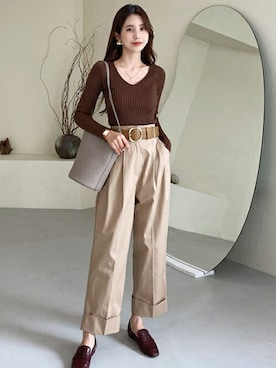 「DHOLIC（ディーホリック）のアイテム（ファッション雑貨）」を使った、ディーホリックさん（レディース・164cm）の冬コーディネート