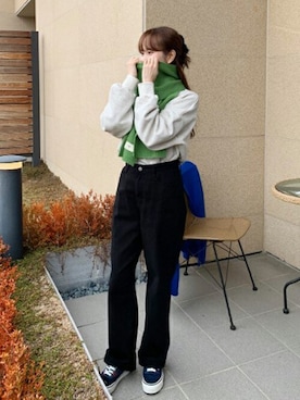 「DHOLIC（ディーホリック）のアイテム（ファッション雑貨）」を使った、ディーホリックさん（レディース・163cm）の冬コーディネート