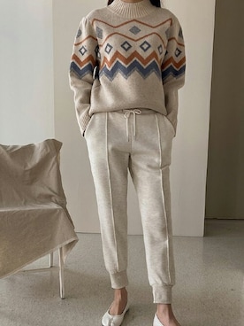 「DHOLIC（ディーホリック）のアイテム（スウェットパンツ）」を使った、ディーホリックさん（レディース・166cm）の冬コーディネート