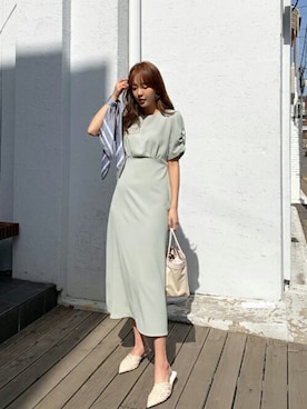 「DHOLIC（ディーホリック）のアイテム（ワンピース/ドレス）」を使った、ディーホリックさん（レディース・160cm）の冬コーディネート