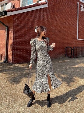 「DHOLIC（ディーホリック）のアイテム（ワンピース/ドレス）」を使った、ディーホリックさん（レディース・165cm）の春コーディネート