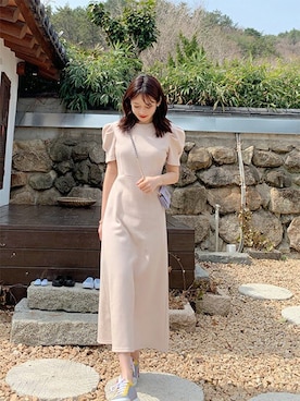 「DHOLIC（ディーホリック）のアイテム（ワンピース/ドレス）」を使った、ディーホリックさん（レディース・165cm）の春コーディネート