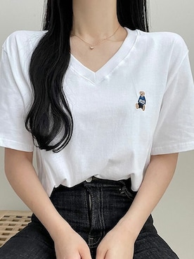 「白T」｜ディーホリックさん（レディース・162cm）の夏コーディネート