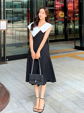 「DHOLIC（ディーホリック）のアイテム（ワンピース/ドレス）」を使った、ディーホリックさん（レディース・169cm）の夏コーディネート