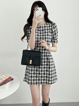 「ミニワンピ」｜ディーホリックさん（レディース・168cm）の秋コーディネート