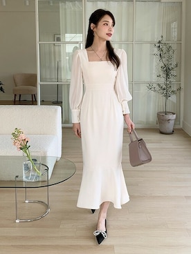 「DHOLIC（ディーホリック）のアイテム（ワンピース/ドレス）」を使った、ディーホリックさん（レディース・162cm）の秋コーディネート