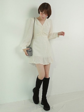 「DHOLIC（ディーホリック）のアイテム（ワンピース/ドレス）」を使った、ディーホリックさん（レディース・163cm）の秋コーディネート