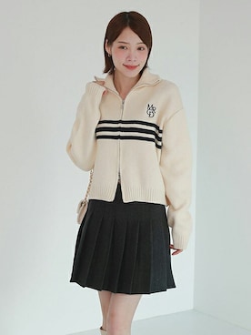 「DHOLIC（ディーホリック）のアイテム（カーディガン/ボレロ）」を使った、ディーホリックさん（レディース・160cm）の冬コーディネート