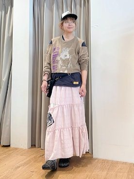 「スカート 」｜happachinさん（レディース・164cm）の夏コーディネート