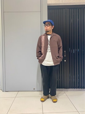 「MANASTASH（マナスタッシュ）のアイテム（チノパンツ）」を使った、maeyamaさん（メンズ・170cm）の春コーディネート
