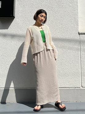 「FAEDA（ファエダ）のアイテム」を使った、落合さん（レディース・151cm）の春コーディネート