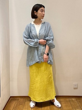 「FAEDA（ファエダ）のアイテム」を使った、落合さん（レディース・151cm）の春コーディネート