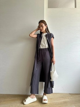 「ラフ」｜「アイテム（セットアップ）」を使った、TRUNC 88さん（レディース・162cm）の夏コーディネート