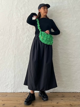 「TRUNC（トランクエイティーエイト）のアイテム（帽子）」を使った、TRUNC 88さん（レディース・164cm）の秋コーディネート