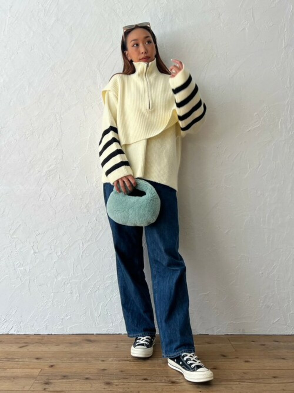 TRUNC 88（トランクエイティーエイト）の「Half Zip Knit Vest