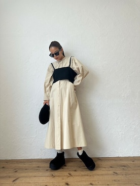 「シャツワンピ」｜TRUNC 88さん（レディース・160cm）の冬コーディネート