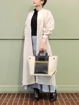 「アイテム（シャツワンピース）」を使った、本社 プレスさん（レディース・150cm）の夏コーディネート