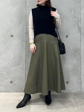 本社 プレスさん（レディース・159cm）の秋コーディネート