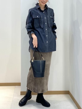 本社 プレスさん（レディース・170cm）の秋コーディネート