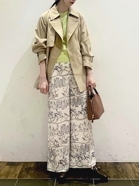 「おでかけコーデ」｜「アイテム（トレンチコート）」を使った、本社 プレスさん（レディース・167cm）の春コーディネート
