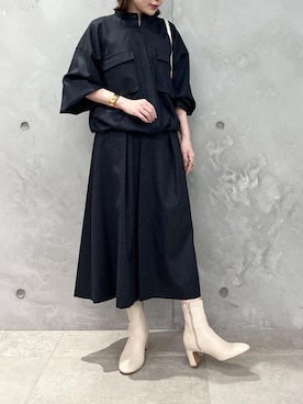 本社 プレスさん（レディース・159cm）の秋コーディネート